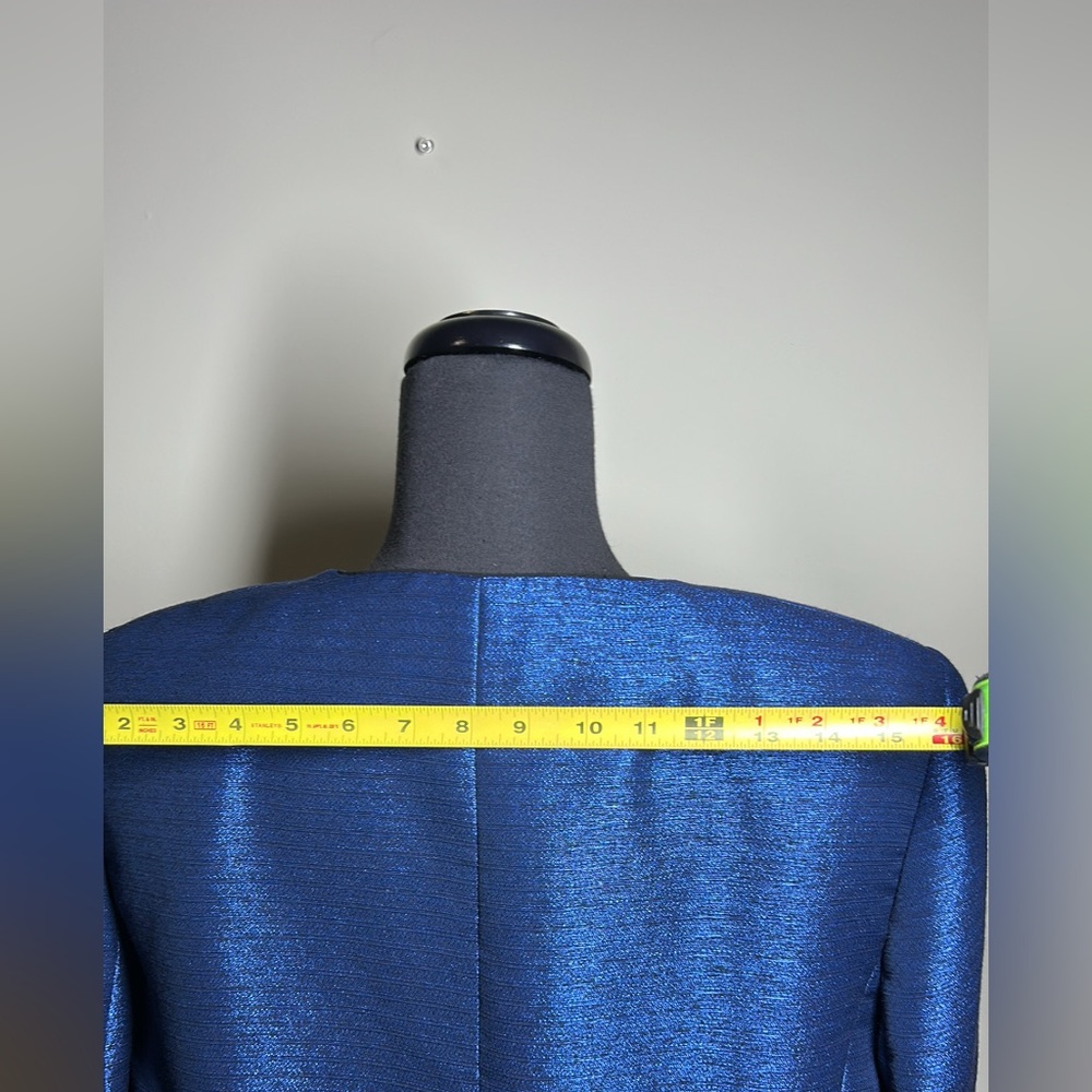 Kasper Shimmering Blue Women's Blazer - Picture 10 of 11